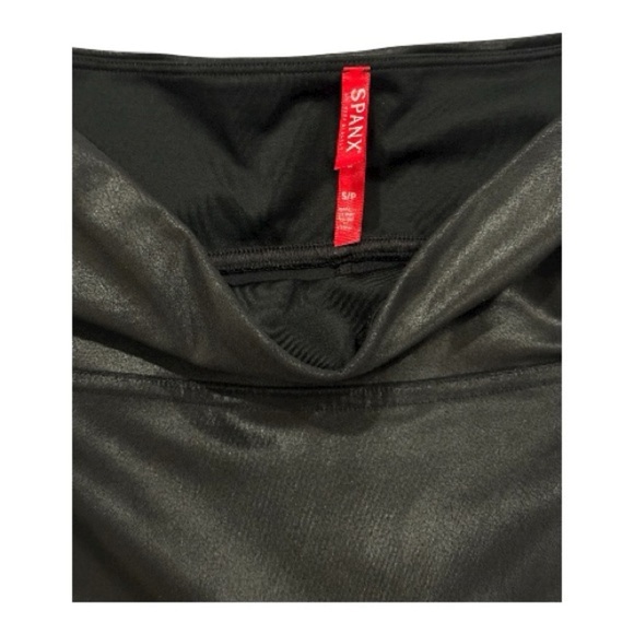 Spanx Faux Leather Leggings Black Small Like New - Picture 2 of 6